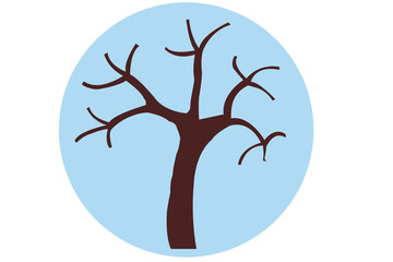 a vector diagram of a tree