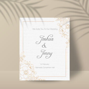 Beautiful elegant wedding invitation template