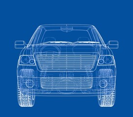 Fototapeta na wymiar Car silhouettes. 3D illustration