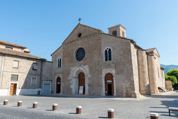 church of san francesco in the square in the center of terni - obrazy, fototapety, plakaty