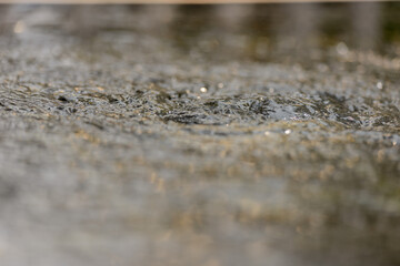Portrait of bubbling water in nature outdoors