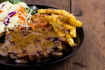 Pork Steak with Black Pepper