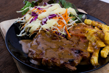 Pork Steak with Black Pepper