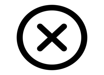 Fototapeta premium cancel icon vector for apps and web