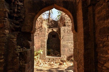 Fototapeta na wymiar View of historic Ginnorgarh Fort, Delawadi near Bhopal.