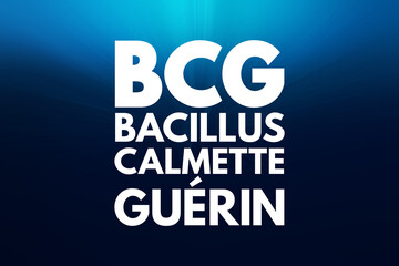 BCG - Bacillus Calmette-Guerin acronym, concept background