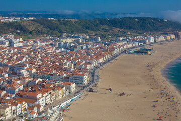 Fototapeta na wymiar beautiful seaside resort of Nazare in Portugal