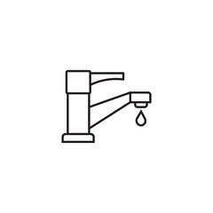 Faucet line icon vector