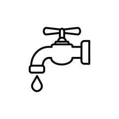 Faucet line icon vector