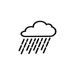 Cloud with Rain line icon vector