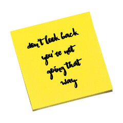 quote on yellow post it