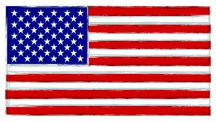 Grunge USA flag. American flag background.