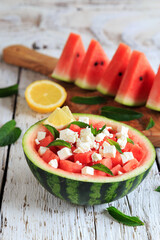 watermelon and feta salad