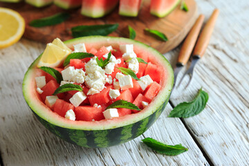 watermelon and feta salad