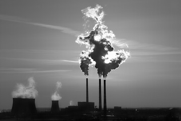 An environmental issue of air pollution production. Minsk, Belarus. 