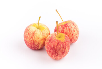 Red apple on white background