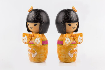 Japanese dolls, made from wood, one of the most famous Japanese dolls and toys.