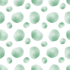 Seamless pattern with abstract green spots.