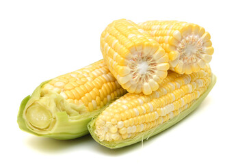 Corn on a white background