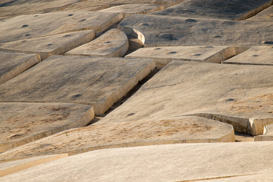 Cretto di Burri: in the 1960s, the town of Gibellina was hit by a strong earthquake. It was decided to cover the remains of the city with concrete, but the streets are still visible