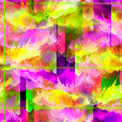 Watercolor seamless abstract background, pattern. Watercolor card, greeting card of multicolored abstract spot. Splash, bright streaks of paint.Abstract spot, grass, summer landscape, branches, plants