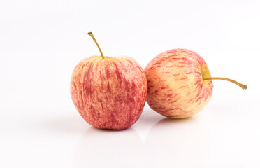 Red apple on white background