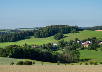 Naklejka premium Blick über das Vogtland in Sachsen