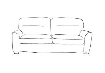 Ilustración de sofá para dos personas