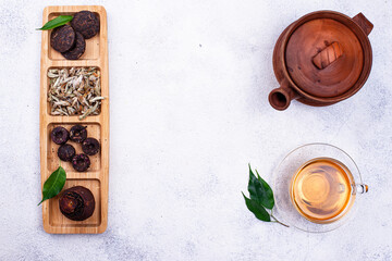 Different pressed Chinese pu-erh tea