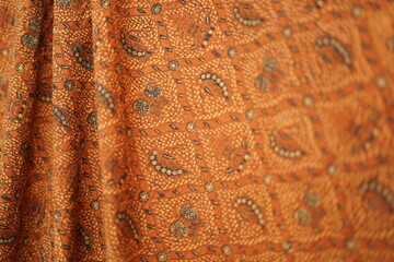 Batik Indonesian with various pattern. Batik is made either by drawing dots and lines.