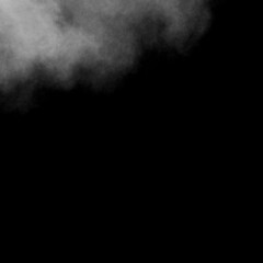 Figured smoke on a dark background. Abstract background, design element, for overlay on pictures