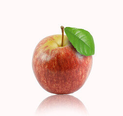 Red apples isolated on a white background.
