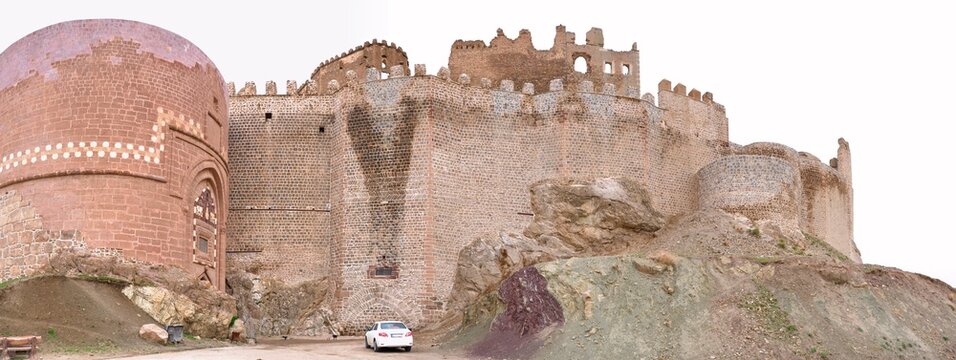 Van, Turkey - 19 May 2011: Panorama of Hosap Castle. A view from the historical Hosap Castle.