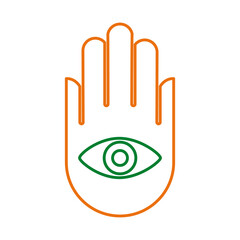 hamsa hindu symbol line style icon