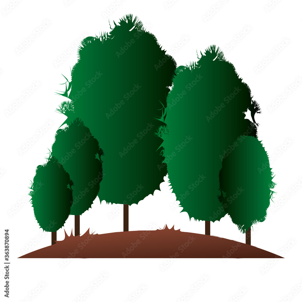 Wall mural vector logo tree design in eps 10. simple template and ready to use