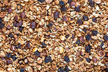.Food background. Granola at home