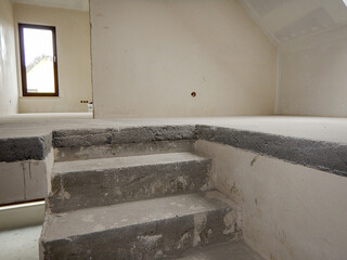 The stairs. Architecture detail. Artistic look in colors.