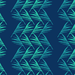 Trendy Tropical Vector Seamless Pattern. Nice Summer Textile. Banana Leaves Dandelion Monstera Feather 