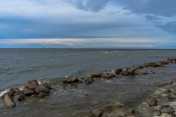 Baltic sea coast in Visby town. Gotland. Sweden