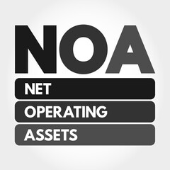 NOA - Net Operating Assets acronym, business concept background