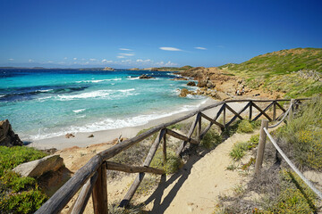 Obraz premium Wellen am Meer, Sardinien