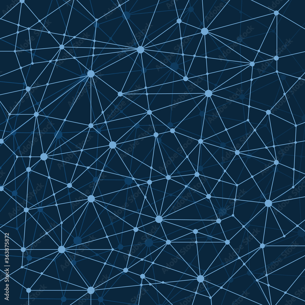 Aufkleber abstract dark blue multi layered networks pattern background, polygonal network mesh