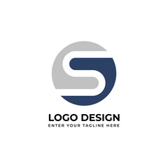 Letter S modern logo design	