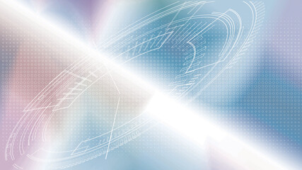 blue background with circle and light