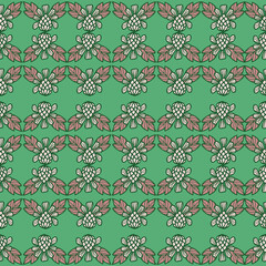 Vector Art Deco floral repeat pattern. 