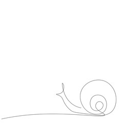 Snail animal silhouette on white background, vector illustration