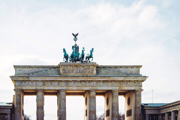 Brandenburg Gate (Brandenburger Tor) famous landmark in Berlin