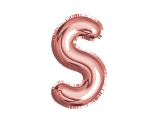 Rose gold pink alphabet S air balloon decoration for baby shower birthday party