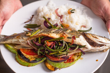 fried fish with lemon