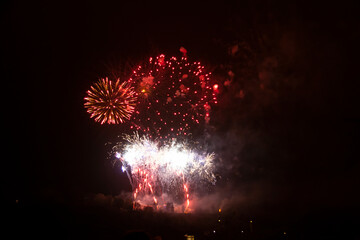 
colorful fireworks in the sky